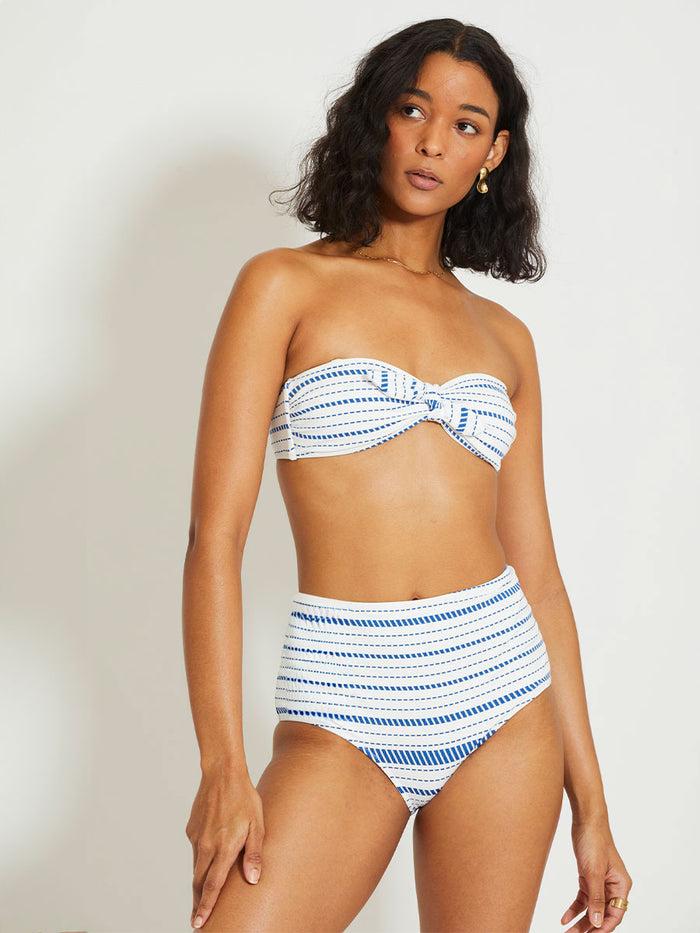 Lemlem ELSI | High Waist Bottom Tiki Azure
