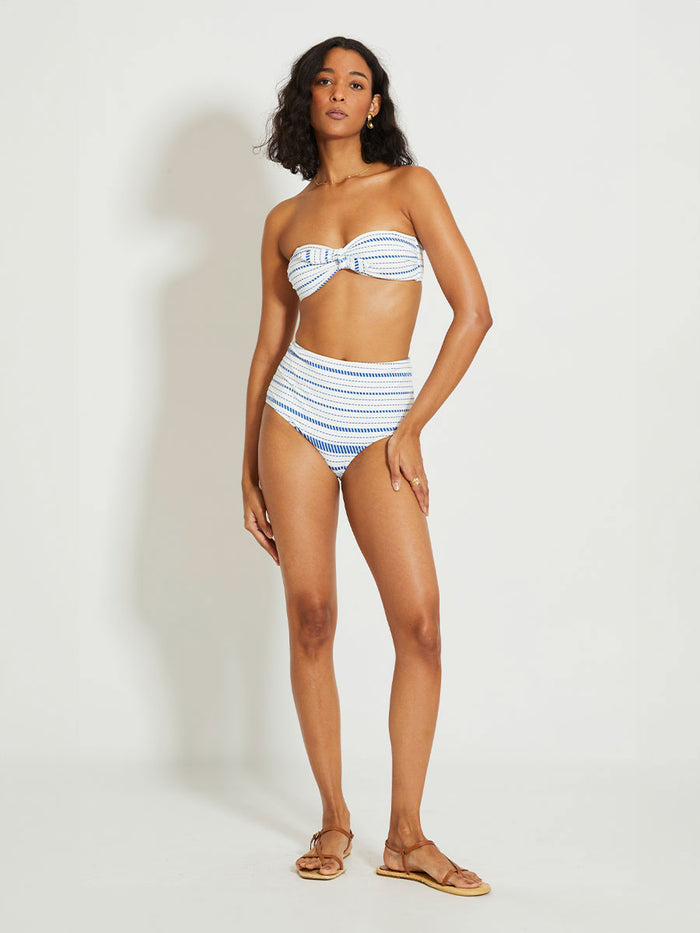 lemlem ELSI | High Waist Bottom Tiki Azure