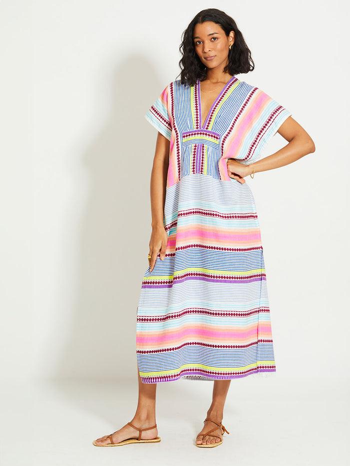 Lemlem GASIRA | V Neck Caftan Cirq Citrus