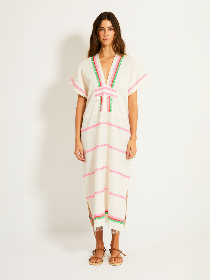 lemlem GASIRA | V Neck Caftan Kibebi Fragaria