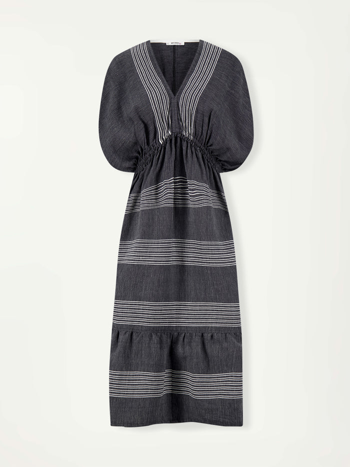 Lemlem LEILA | Plunge Dress Mari Navy