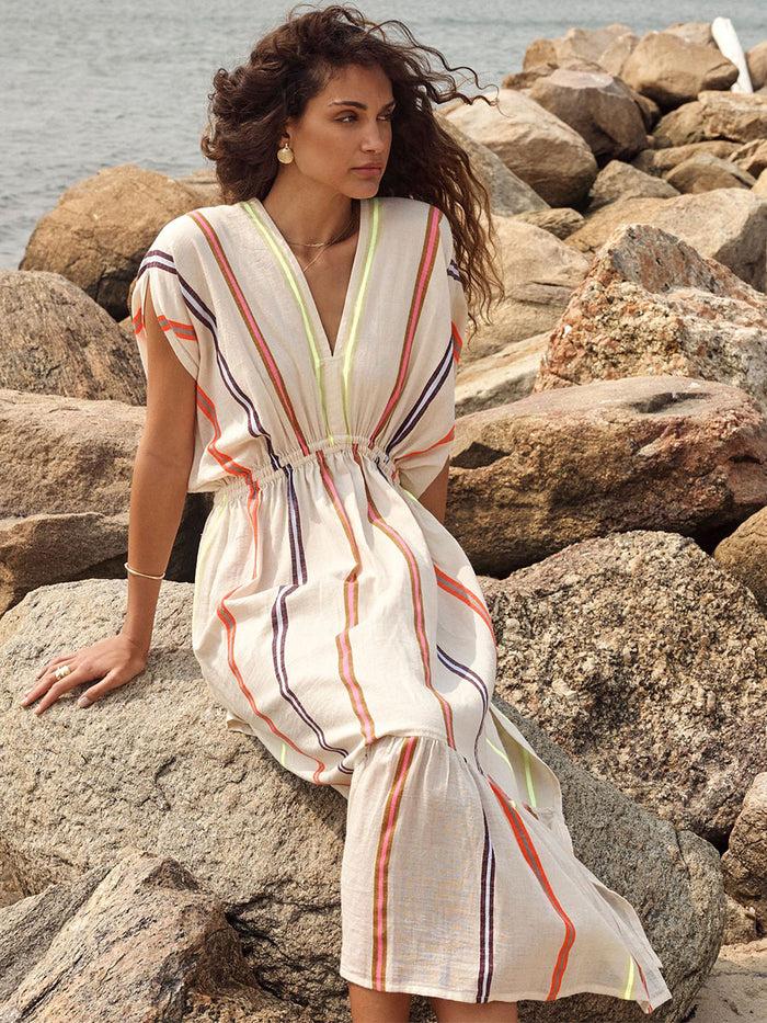 lemlem LEILA | Plunge Dress Niyoni Freesia
