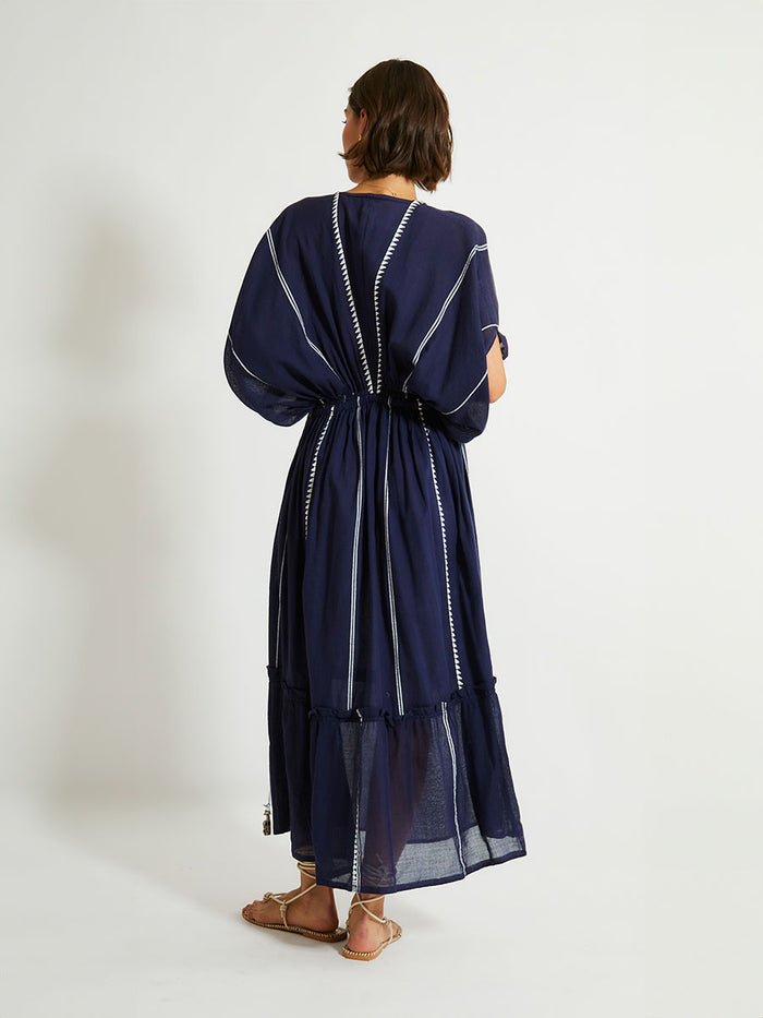 Lemlem LEILA | Plunge Dress Nunu Navy