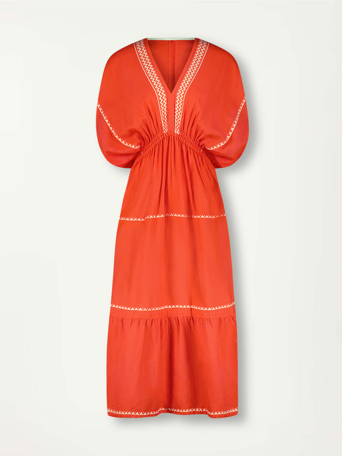 Lemlem LEILA | Plunge Dress Tenesa Red