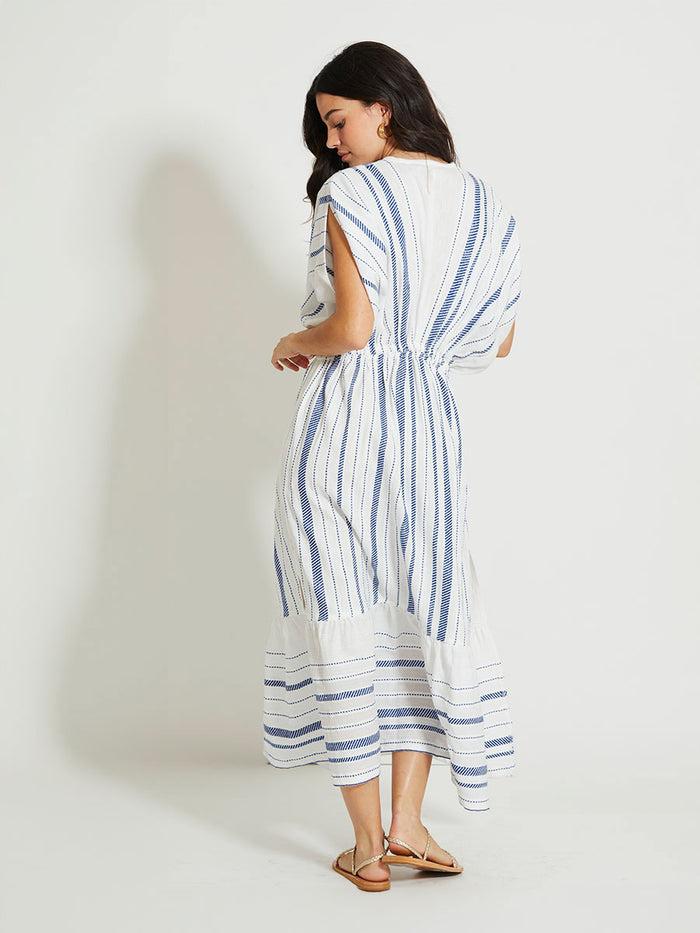 Lemlem LEILA | Plunge Dress Tiki Azure