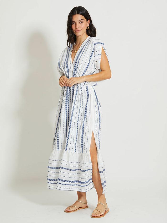 Lemlem LEILA | Plunge Dress Tiki Azure