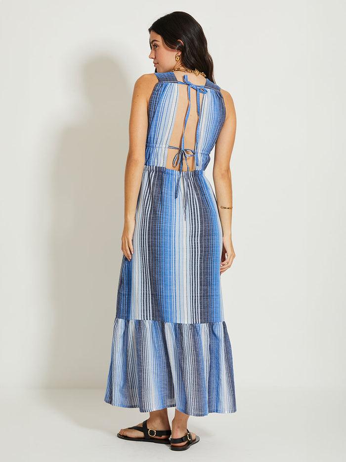 Lemlem LELISA | V Neck Dress Feven Blue