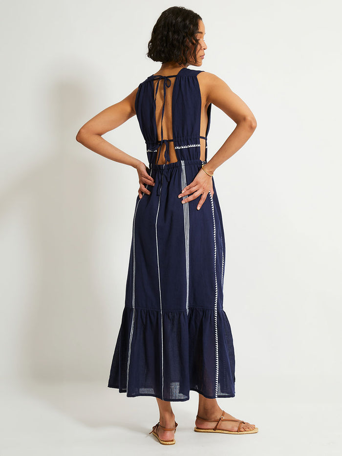 Lemlem LELISA | V Neck Dress Nunu Navy