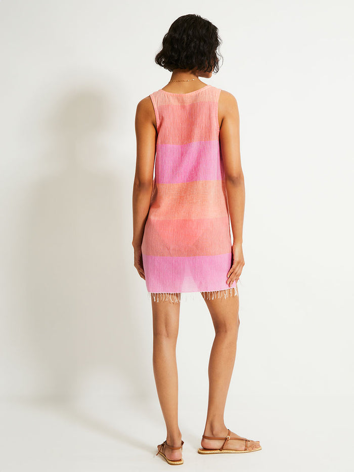 Lemlem MAHLET | Tank Dress Nefas Peach