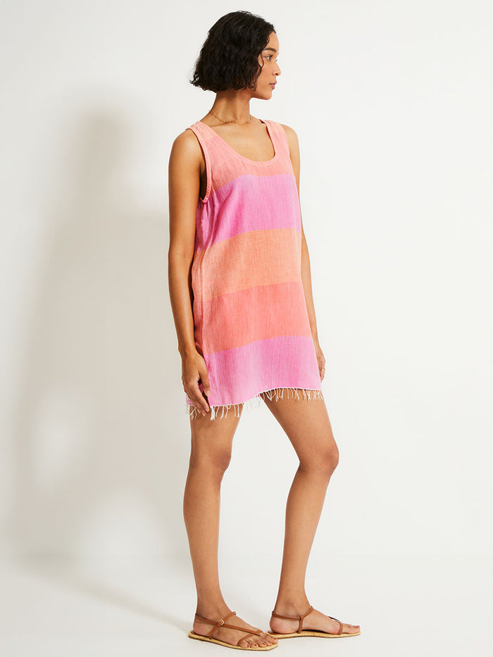 Lemlem MAHLET | Tank Dress Nefas Peach