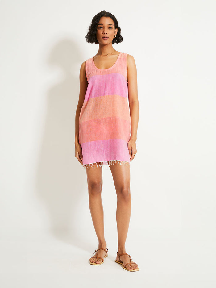 lemlem MAHLET | Tank Dress Nefas Peach