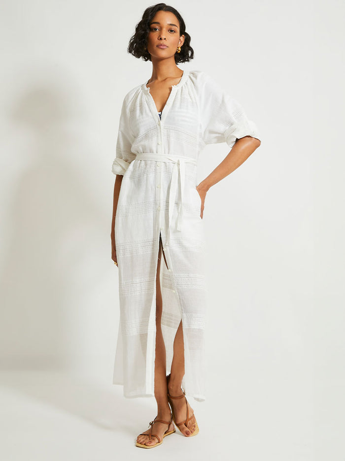 Lemlem MAKEDA | Button Up Dress Abira White