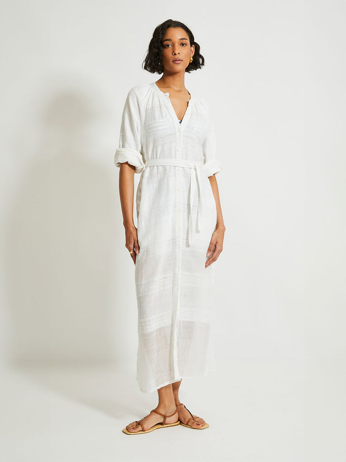 lemlem MAKEDA | Button Up Dress Abira White