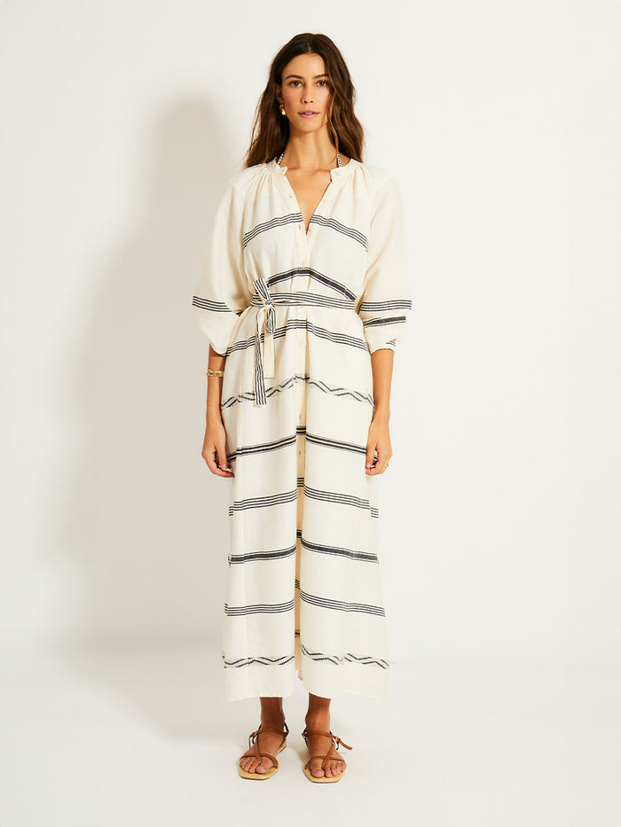 lemlem MAKEDA | Button Up Dress Besela Vanilla