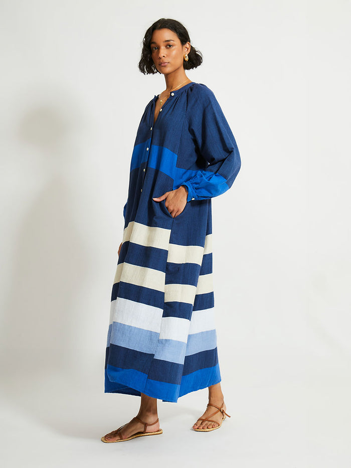 Lemlem MAKEDA | Button Up Dress Betami Azure