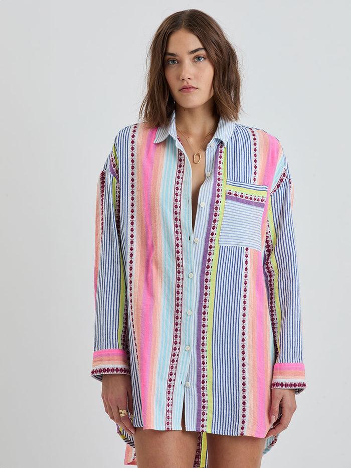 Lemlem MARIAM | Shirt Dress Cirq Citrus
