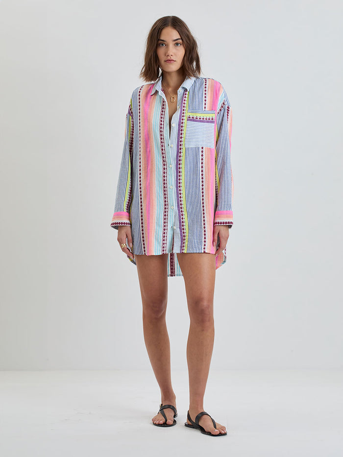 lemlem MARIAM | Shirt Dress Cirq Citrus
