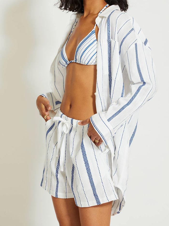 Lemlem MARIAM | Shirt Dress Tiki Azure