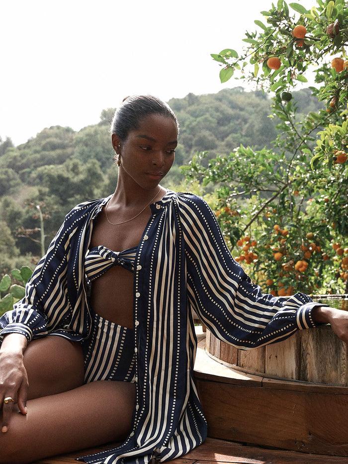 lemlem MEAZA | Button Up Dress Eshe Navy