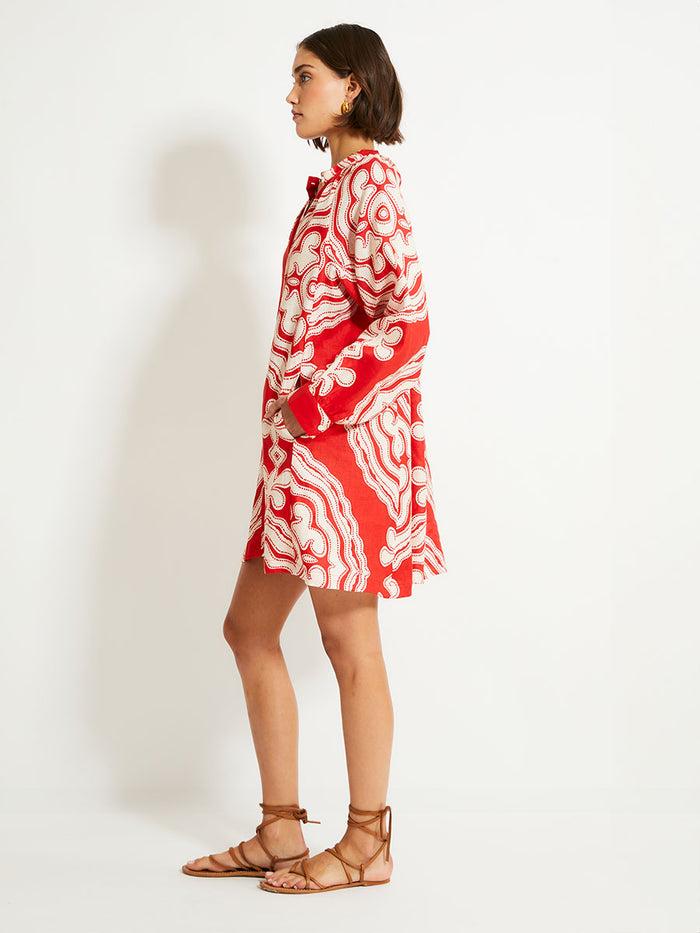 Lemlem MEAZA | Button Up Dress Niku Red