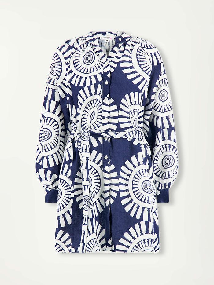 Lemlem MEAZA | Button Up Dress Zeina Navy