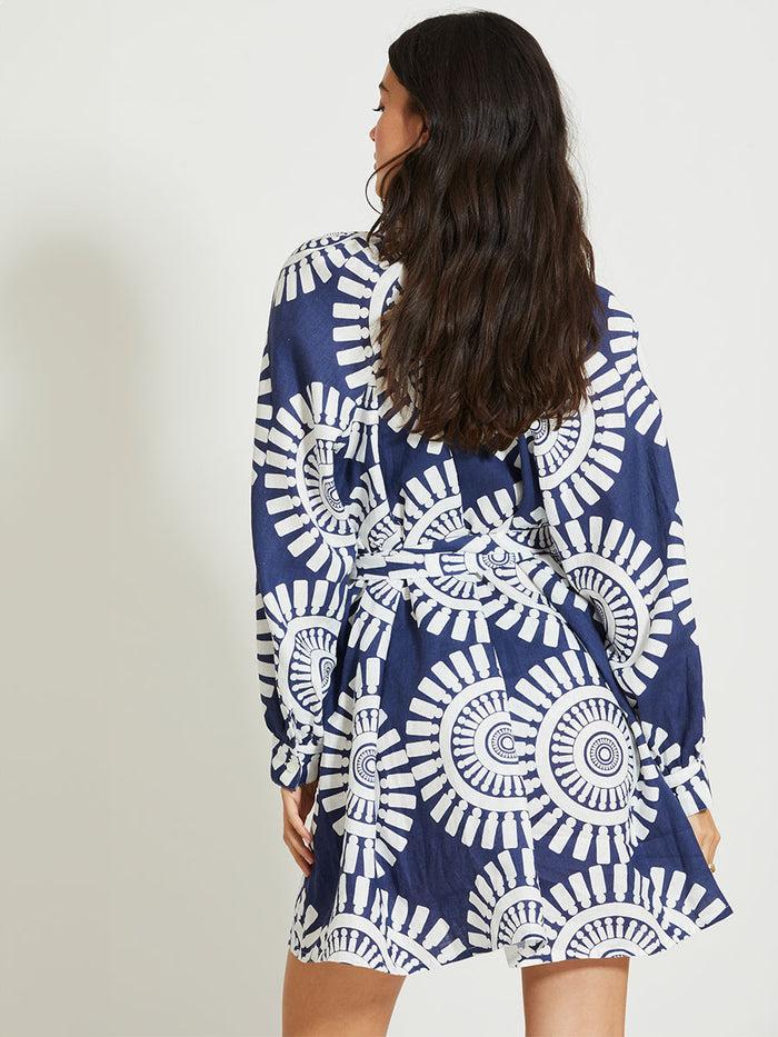 Lemlem MEAZA | Button Up Dress Zeina Navy