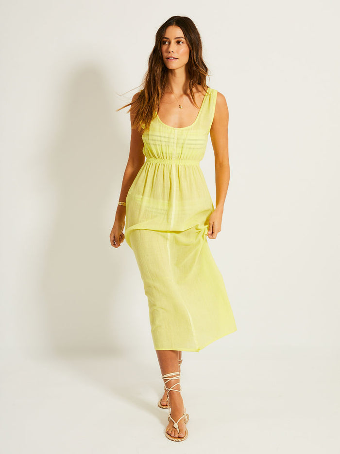Lemlem MELAT | Scoop Neck Dress Nefas Yellow