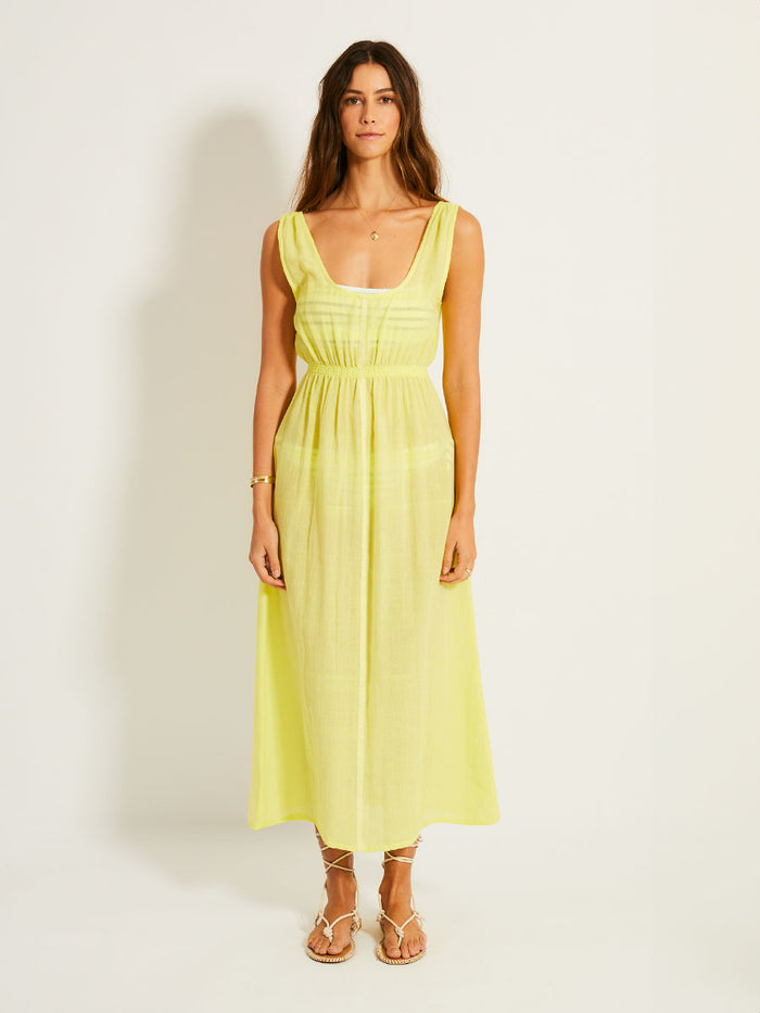 lemlem MELAT | Scoop Neck Dress Nefas Yellow