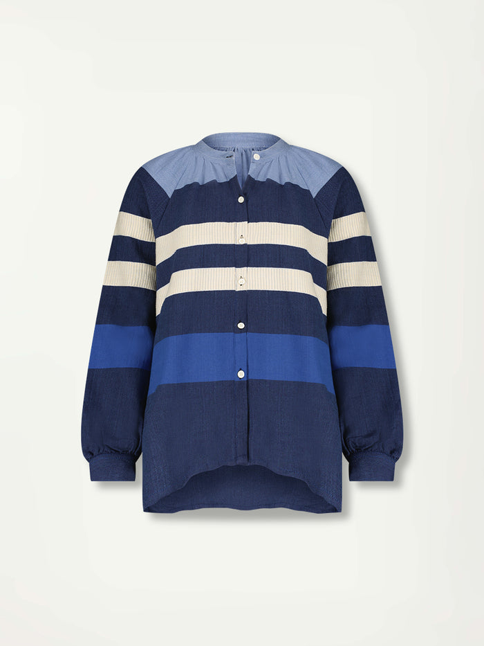 Lemlem MITA | Button Up Blouse Betami Azure