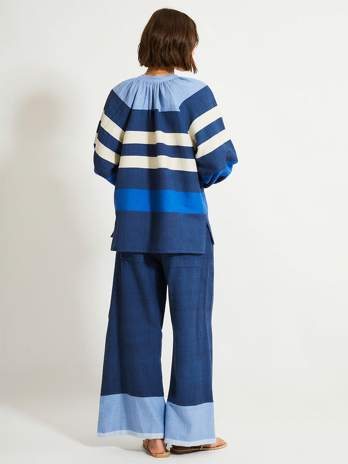 Lemlem MITA | Button Up Blouse Betami Azure