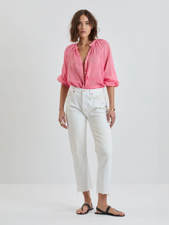 lemlem MITA | Button Up Blouse Nefas Fragaria