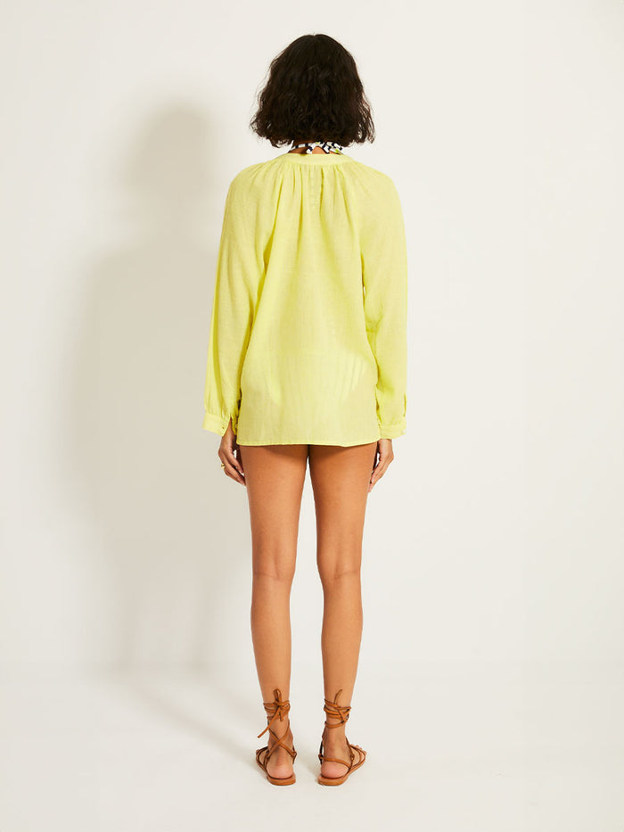 Lemlem MITA | Button Up Blouse Nefas Yellow