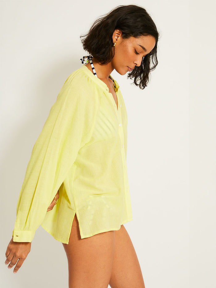 Lemlem MITA | Button Up Blouse Nefas Yellow