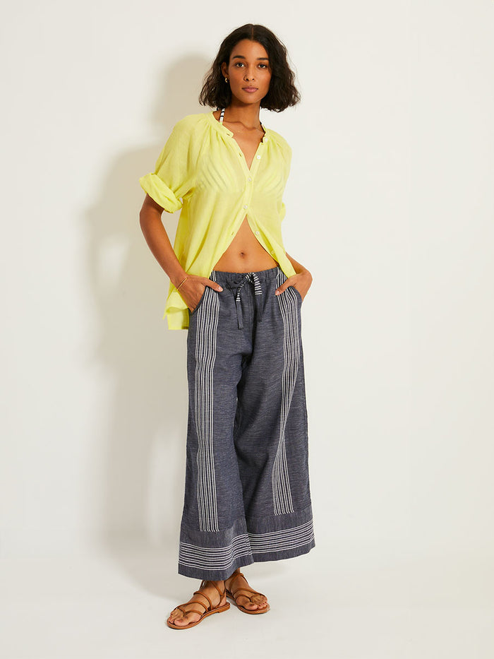 lemlem MITA | Button Up Blouse Nefas Yellow