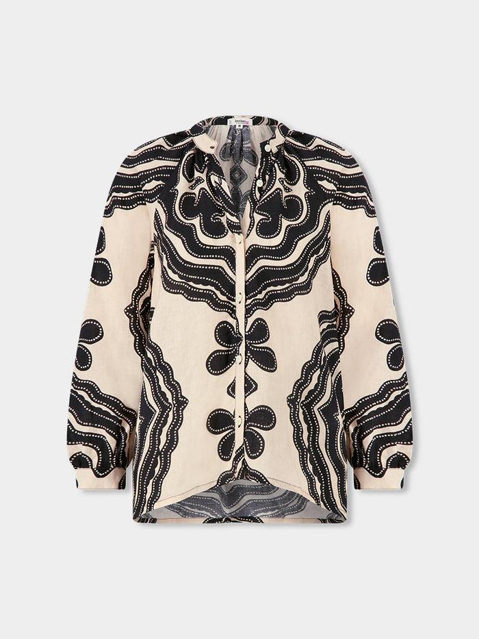 lemlem MITA | Button Up Blouse Niku Cream