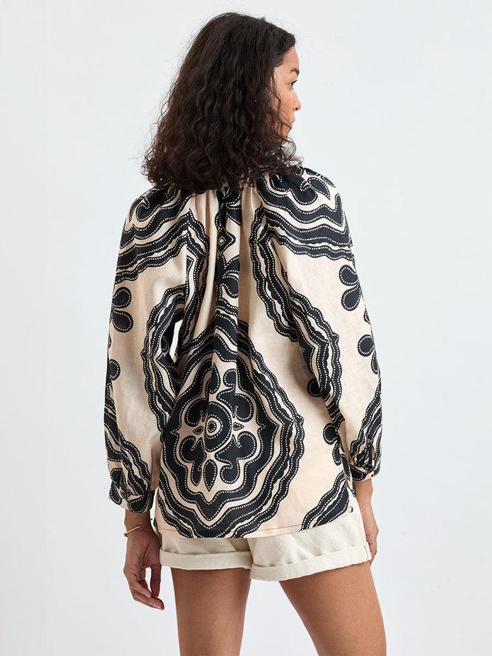 lemlem MITA | Button Up Blouse Niku Cream