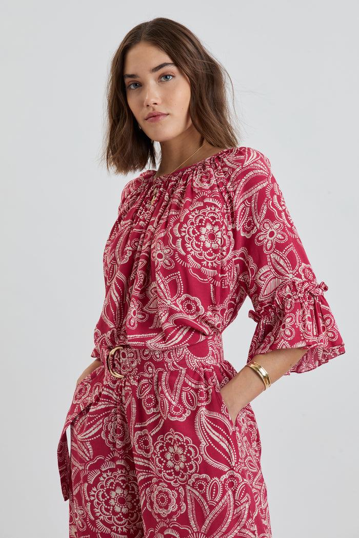 Lemlem MONIKA | Flowy Top Maraki Ruby
