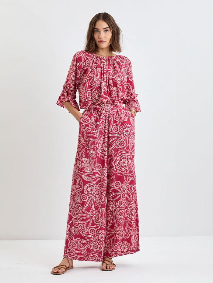 lemlem MONIKA | Flowy Top Maraki Ruby