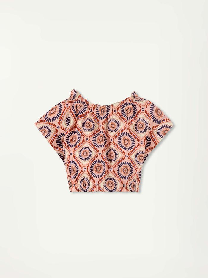 Lemlem MUNA | Ruched Crop Top Fozia Rose