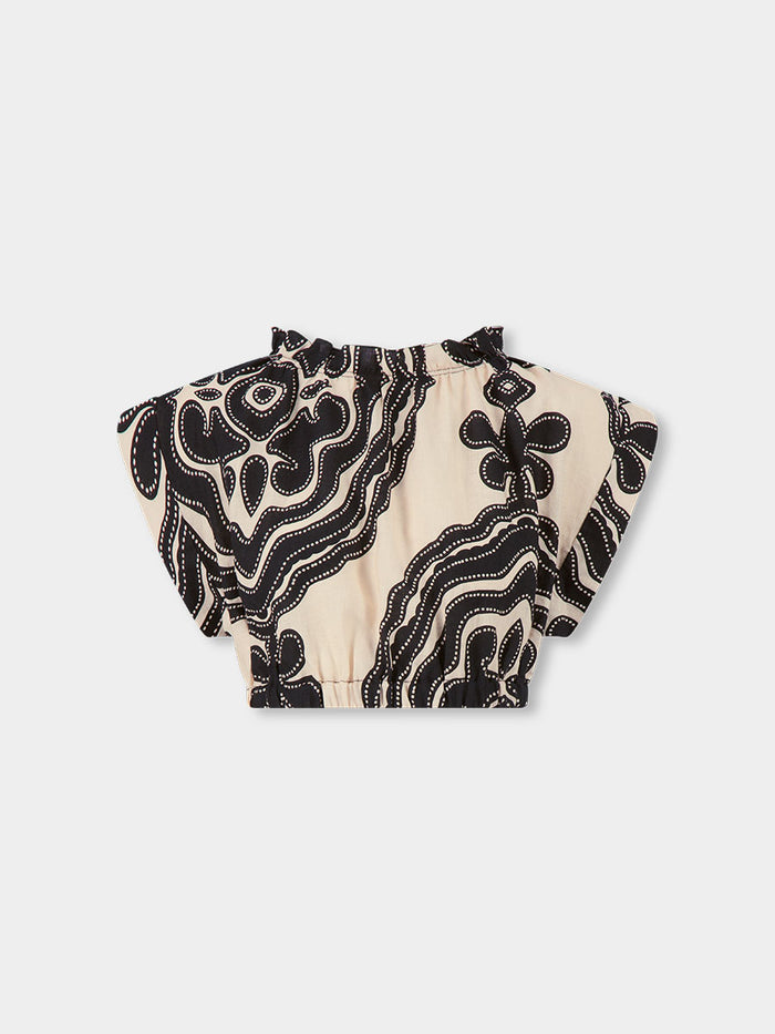 Lemlem MUNA | Ruched Crop Top Niku Cream
