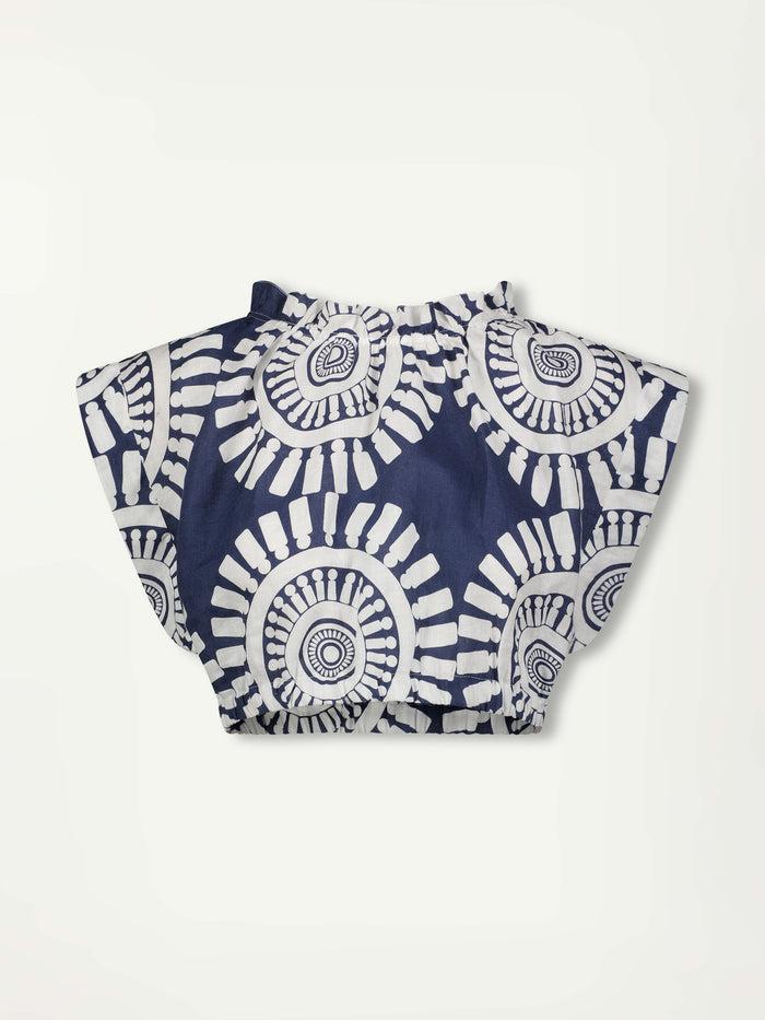 Lemlem MUNA | Ruched Crop Zeina Navy