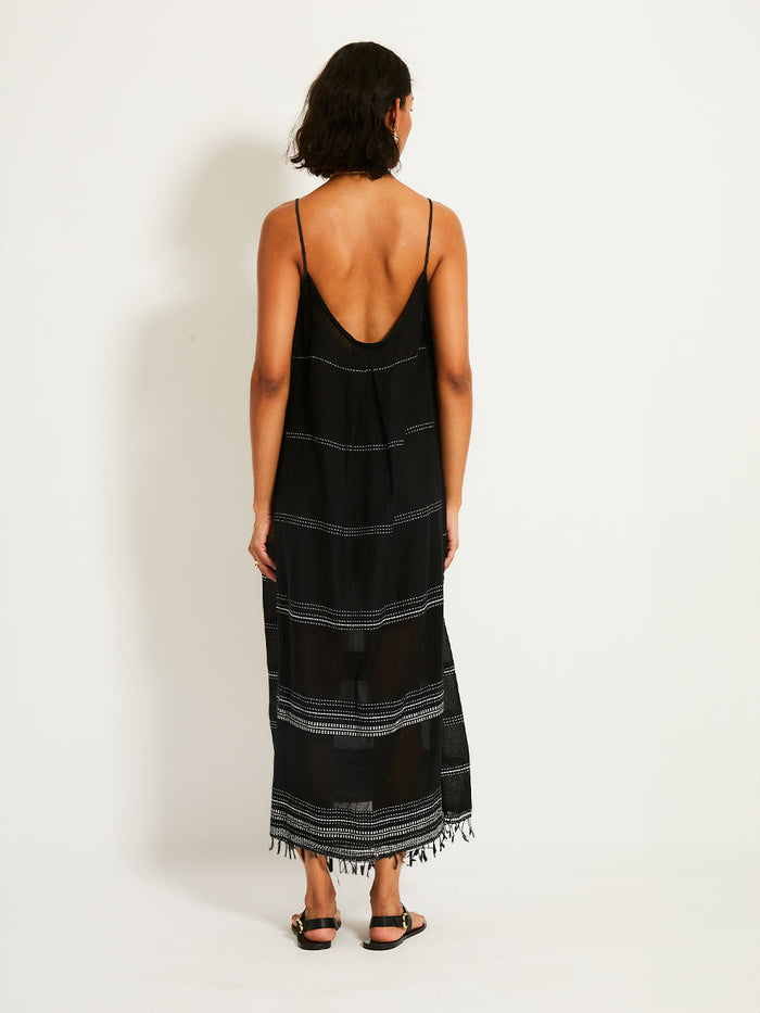 Lemlem NIA | Slip Dress Leliti Black