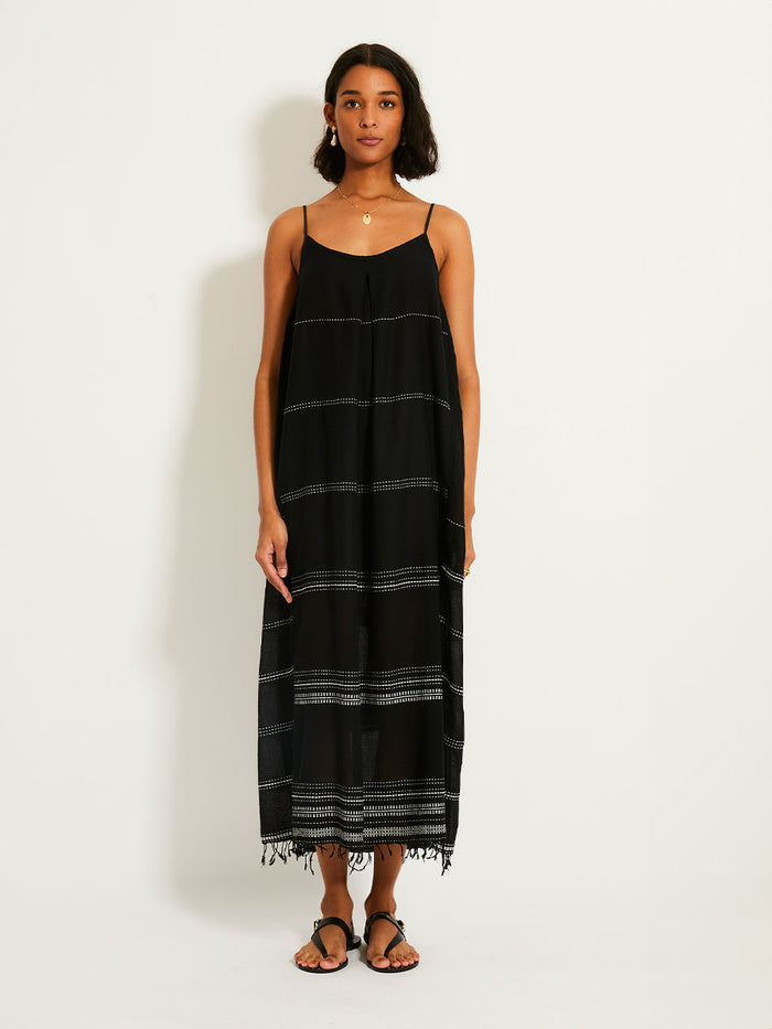 lemlem NIA | Slip Dress Leliti Black