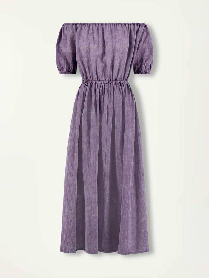 Lemlem RAHEL | Off Shoulder Dress Nefas Plum