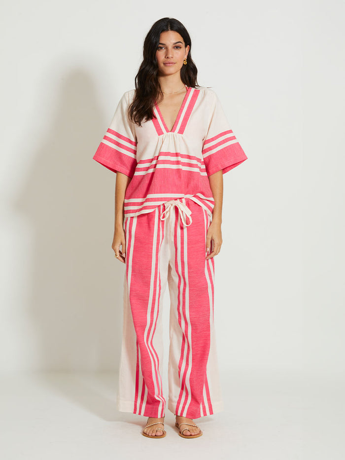 lemlem RITA | V Neck Top Ayelu Fragaria