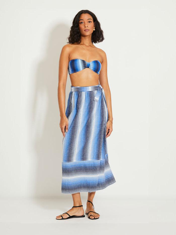 lemlem SALANA | Wrap Skirt Feven Blue