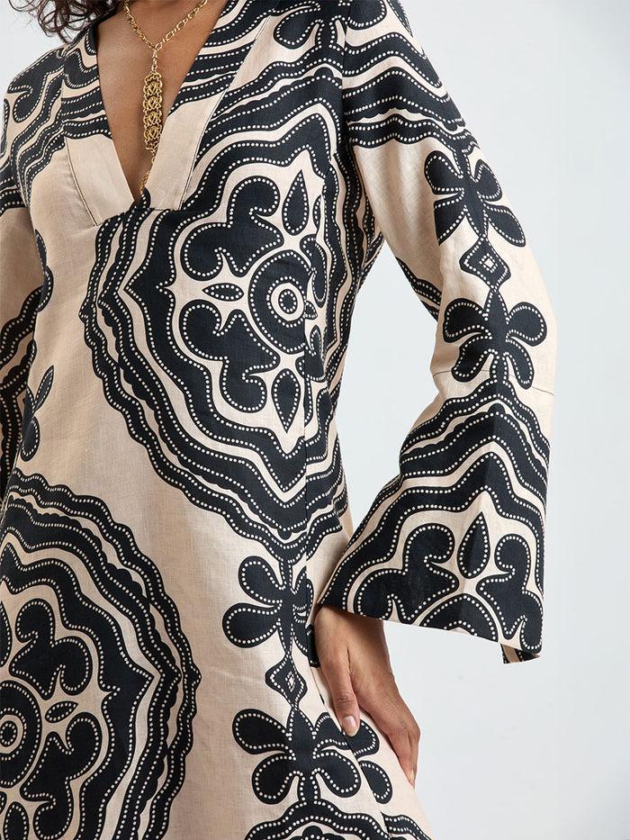 Lemlem THEODORA | Column Dress Niku Cream