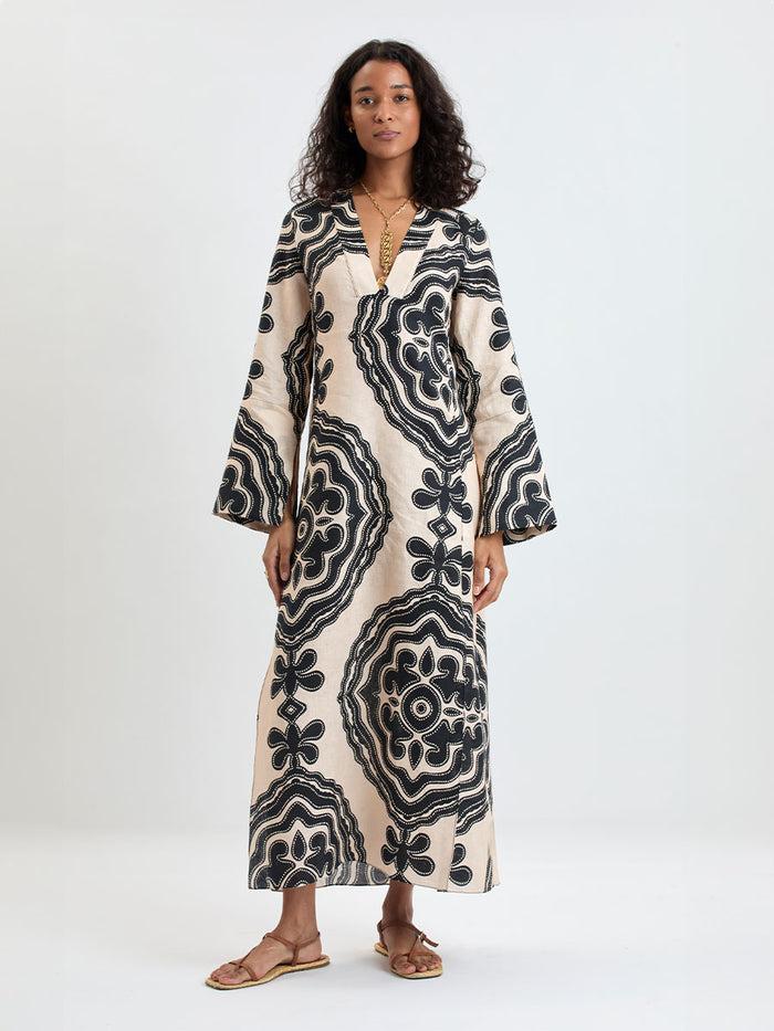 lemlem THEODORA | Column Dress Niku Cream