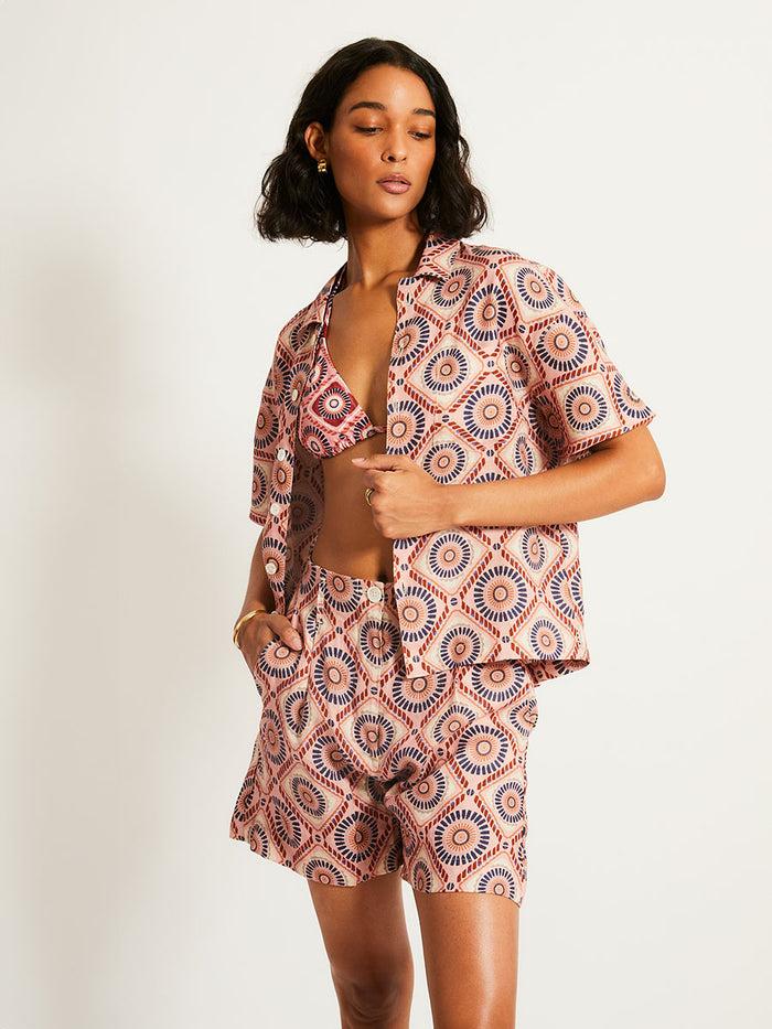 Lemlem TUULI | Cabana Shirt Fozia Rose