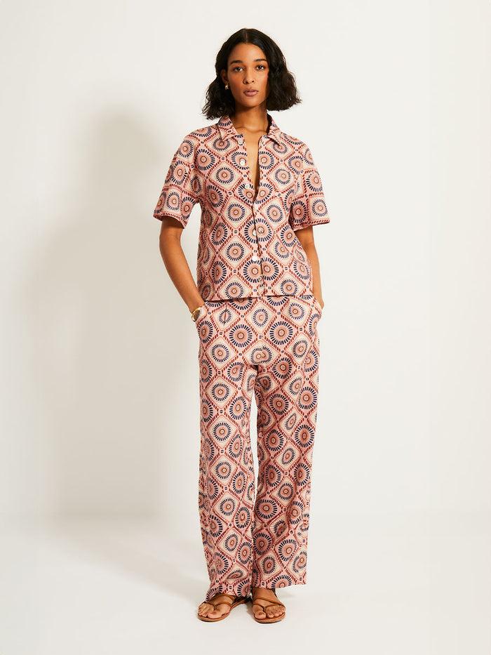 lemlem TUULI | Cabana Shirt Fozia Rose
